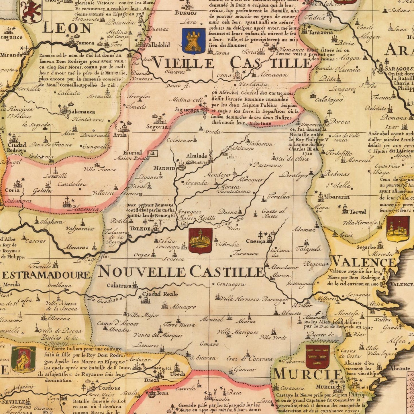 detail of the map from the centre