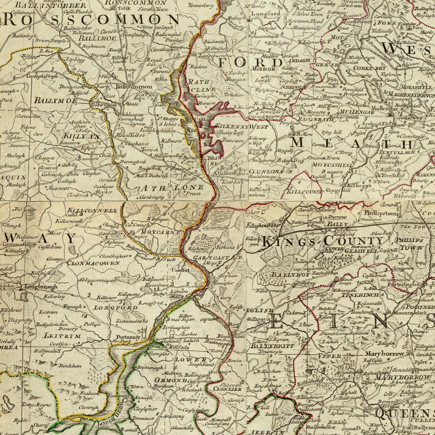 detail of the map from the centre