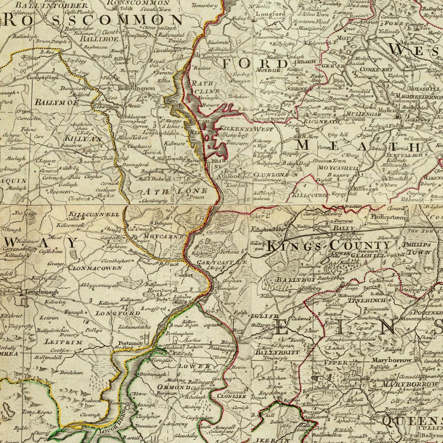 detail of the map from the centre