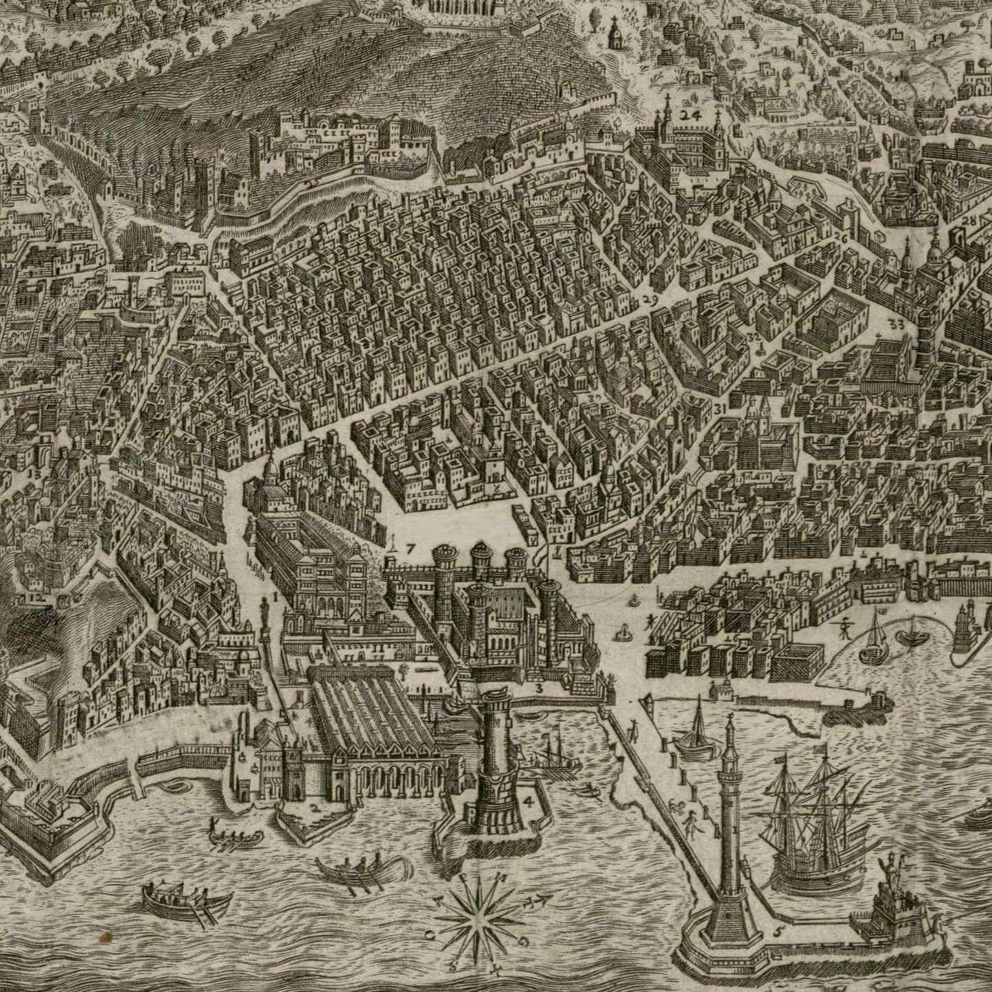 detail of the map from the centre
