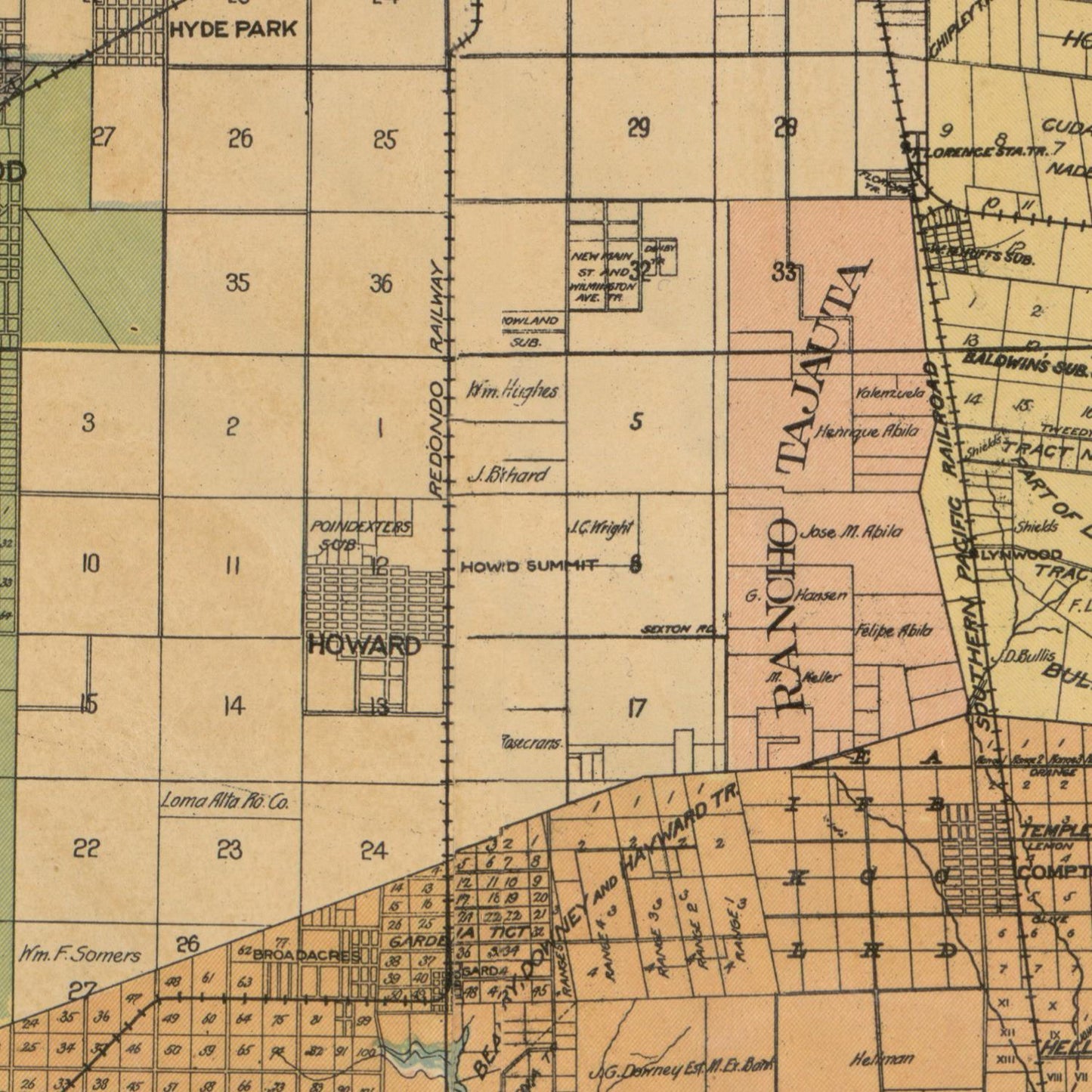 detail of the map from the centre