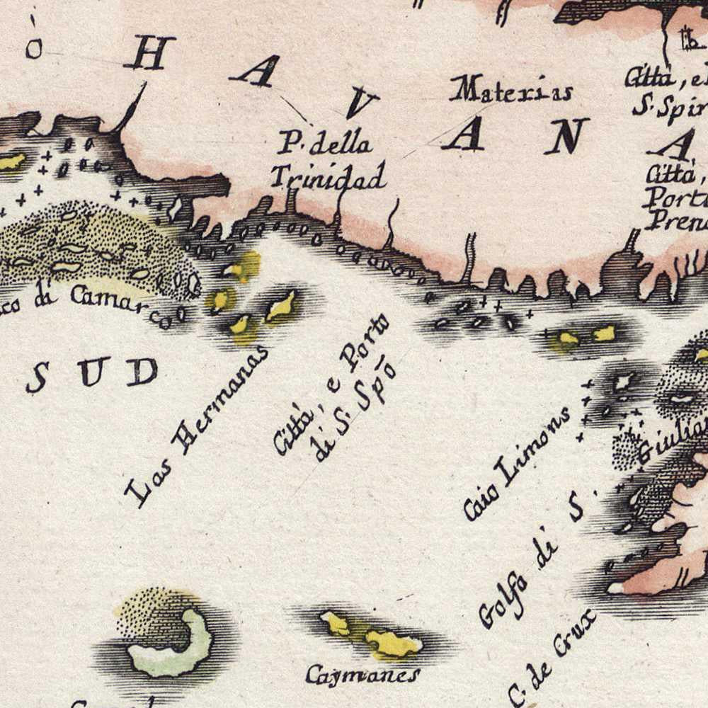 detail of the map from the centre left