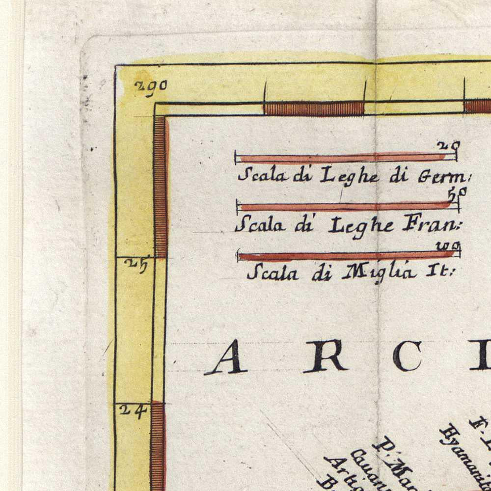 detail of the map from the top left corner