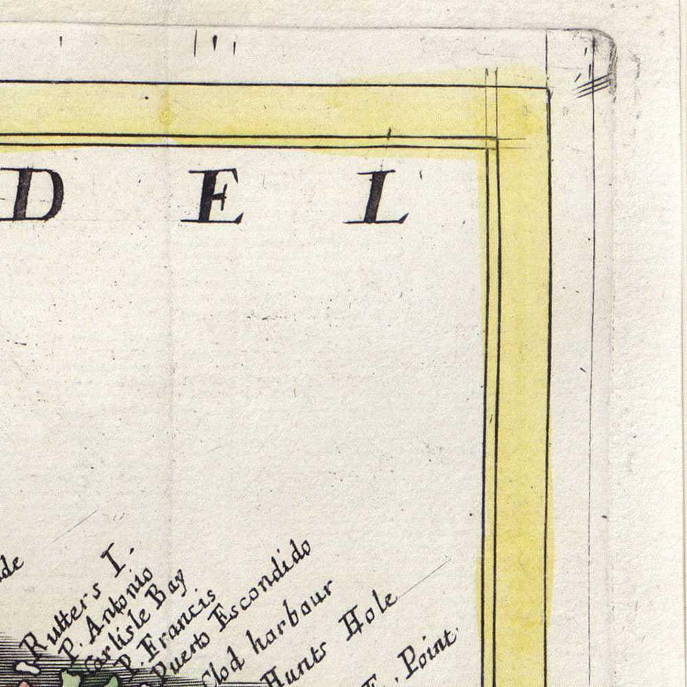 detail of the map from the top right corner
