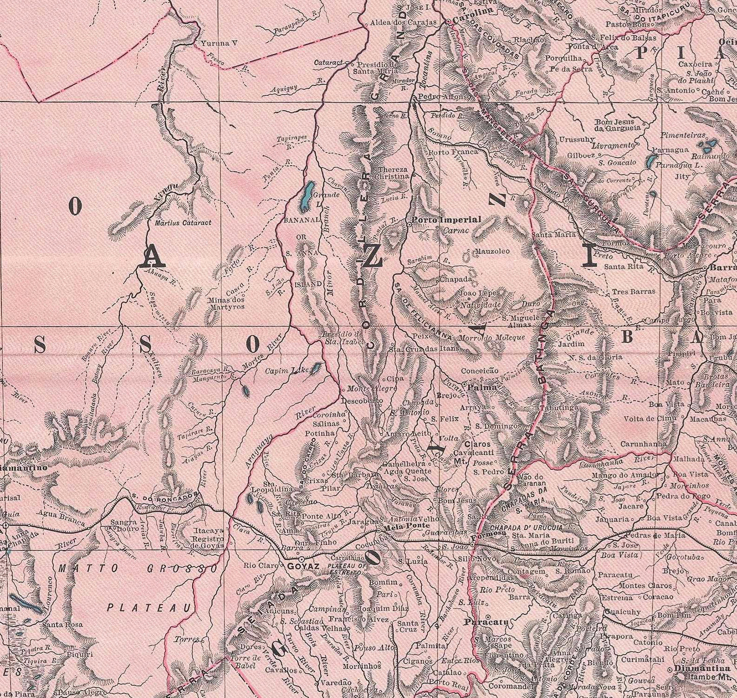 detail of the map from the centre