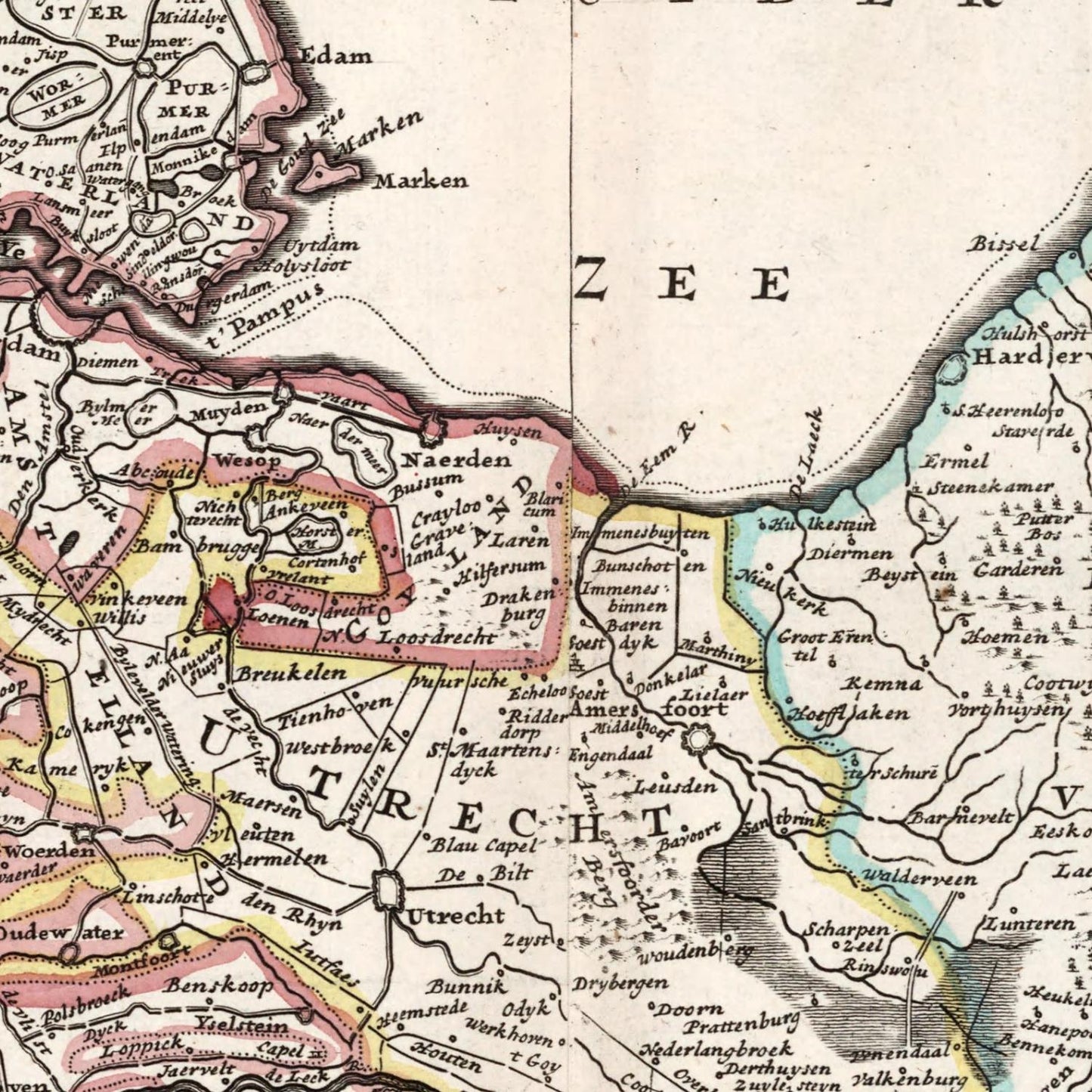 detail of the map from the centre