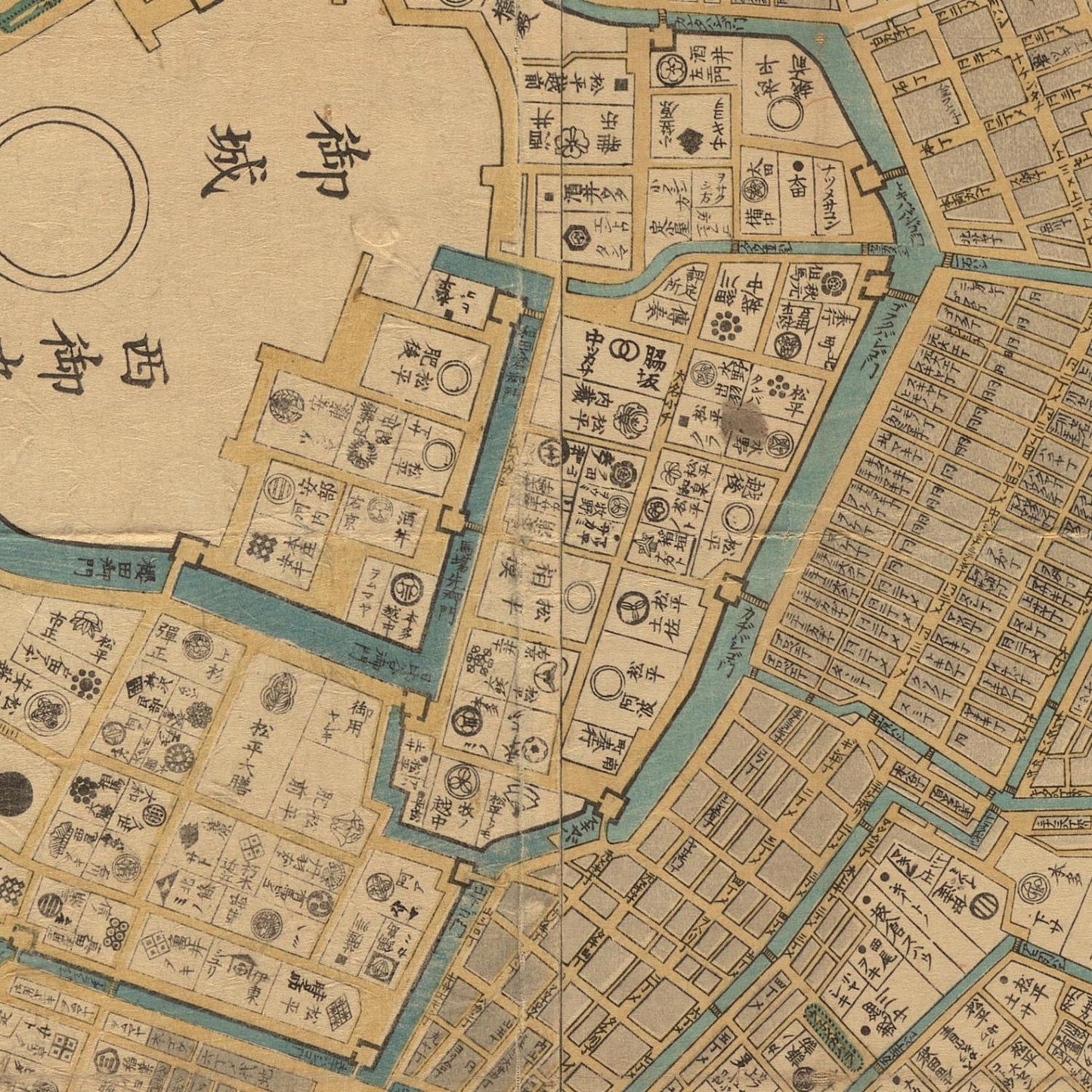 detail of the map from the centre