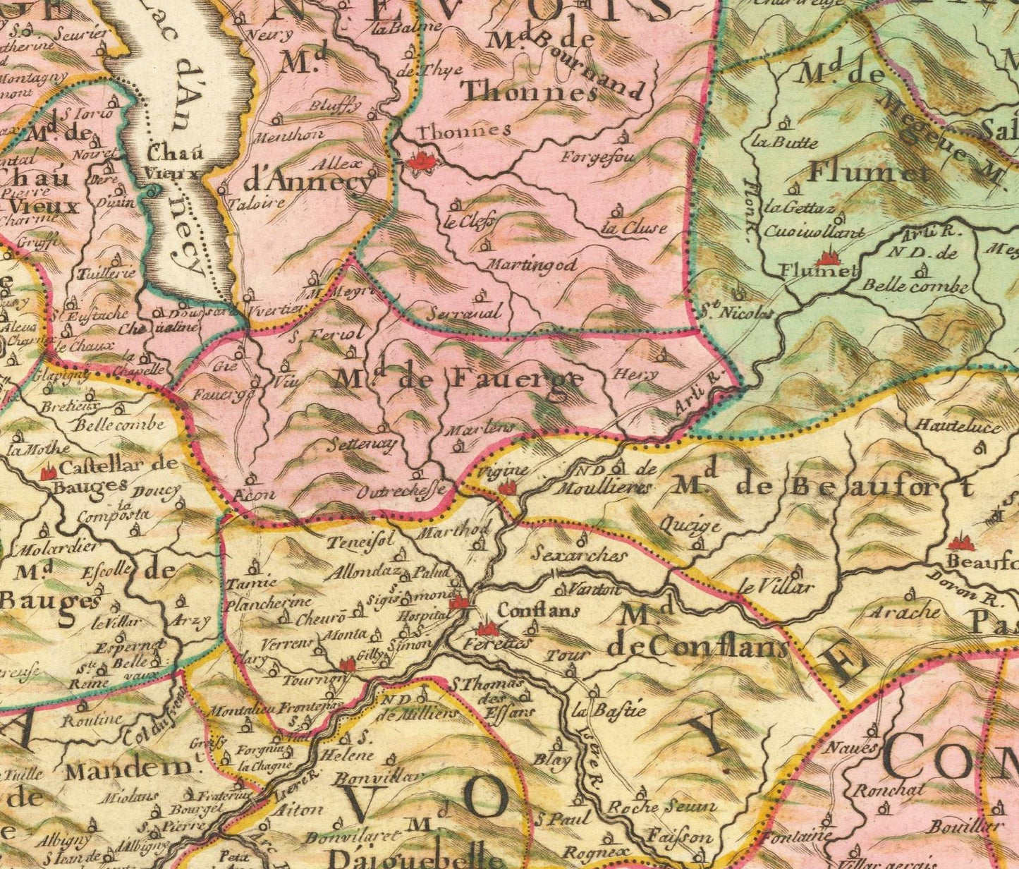 detail of the map from the centre