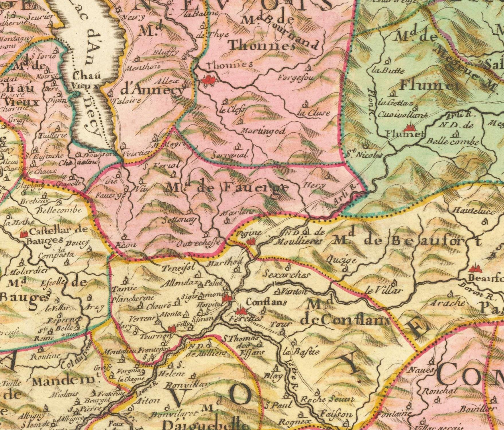 detail of the map from the centre