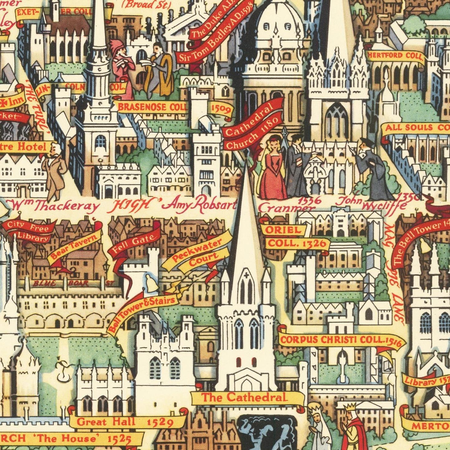 detail of the map from the centre