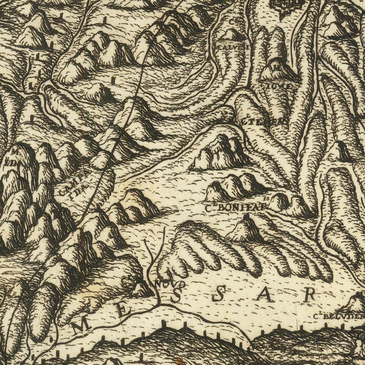 detail of the map from the centre