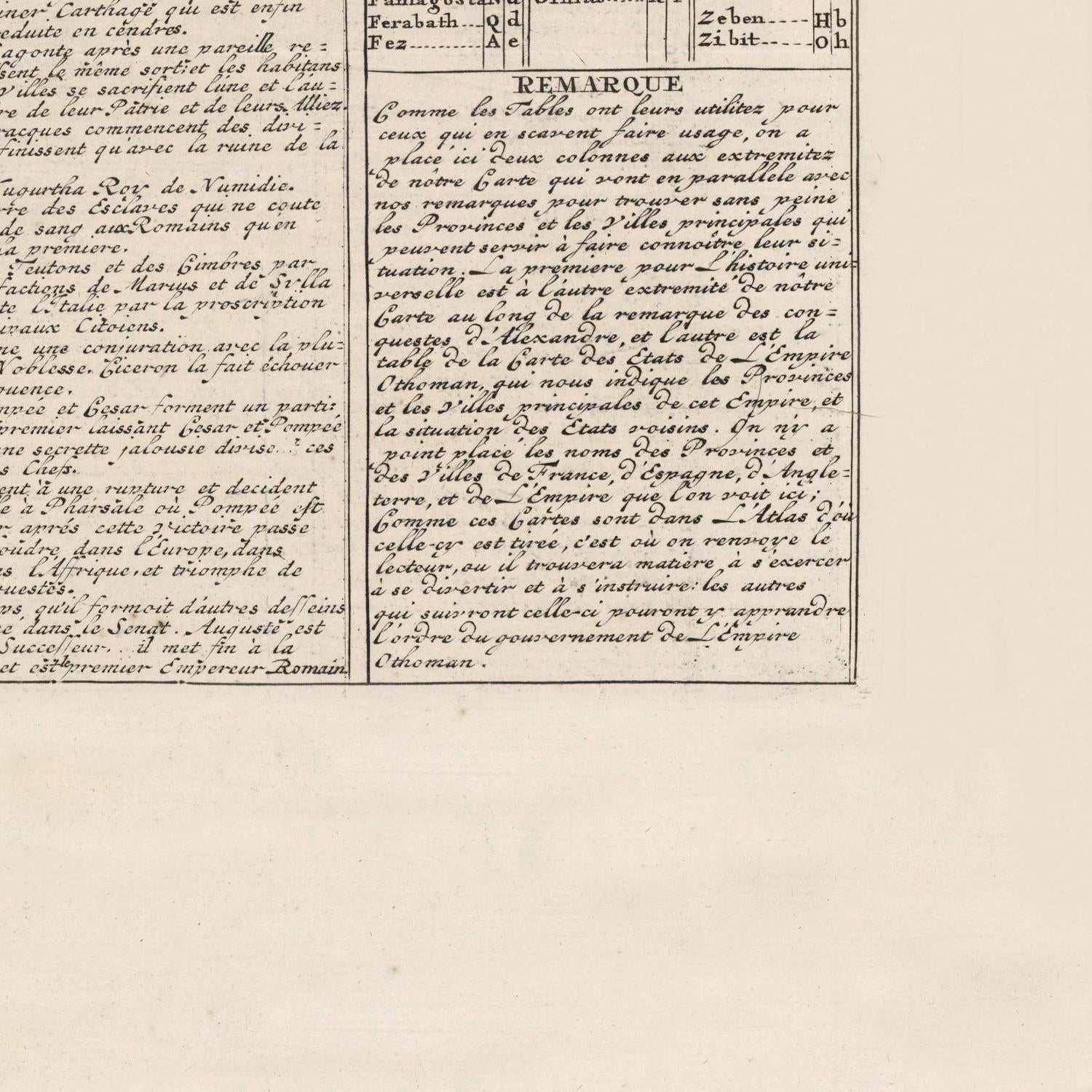 detail of the map from the bottom right corner