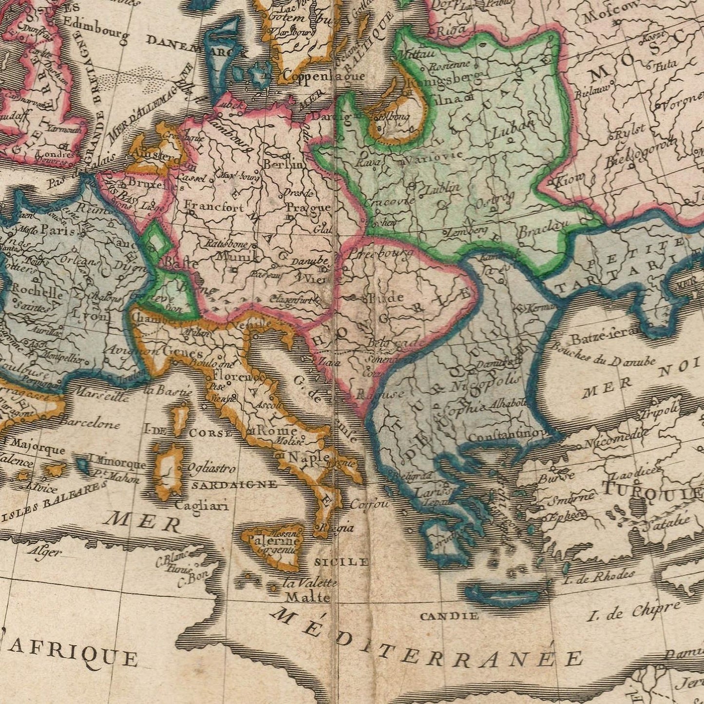 detail of the map from the centre