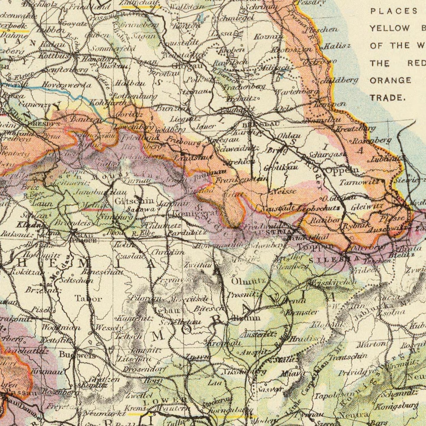 detail of the map from the centre