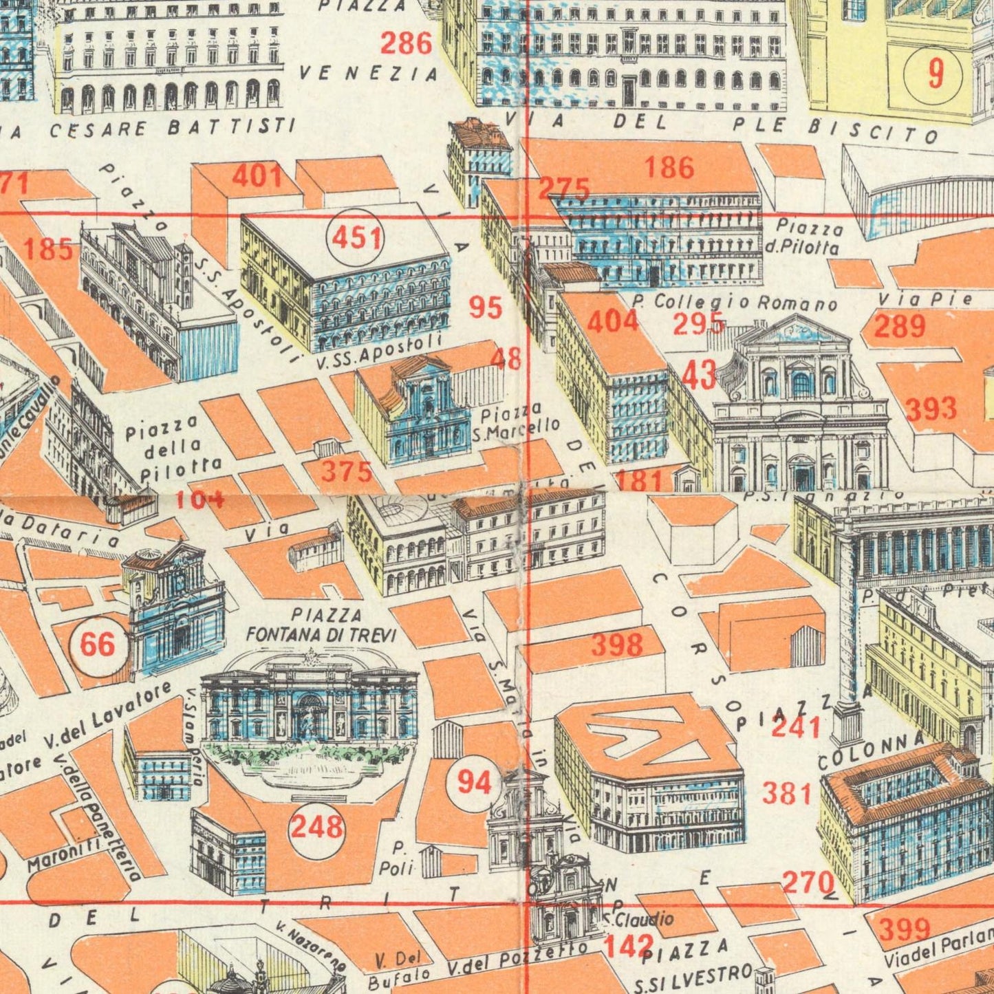 detail of the map from the centre
