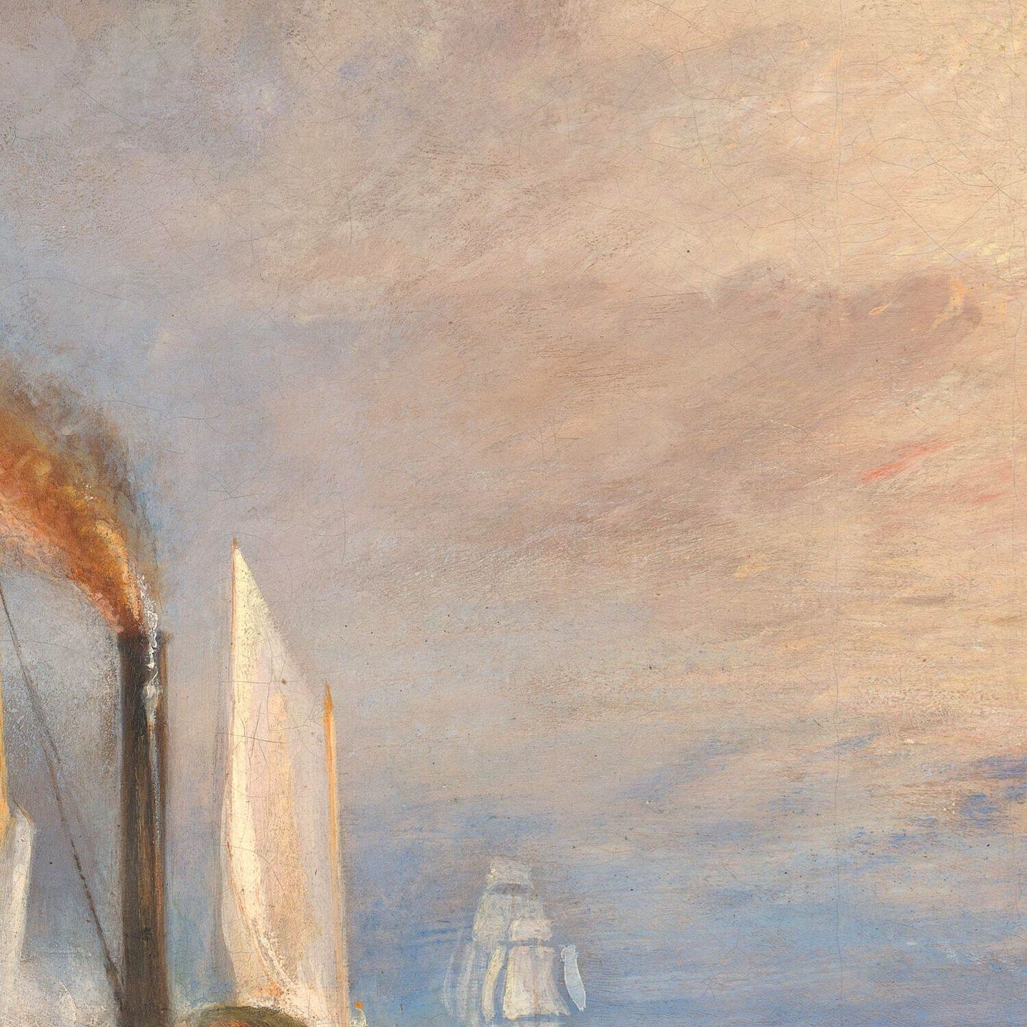 detail of the fine art reproduction from the centre left