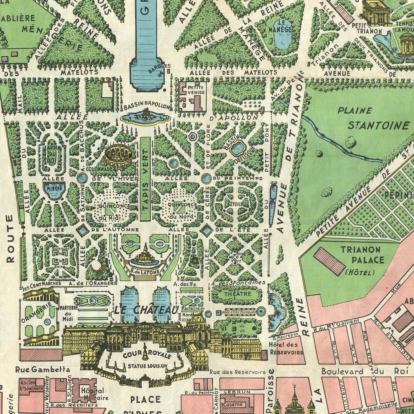 detail of the map from the centre