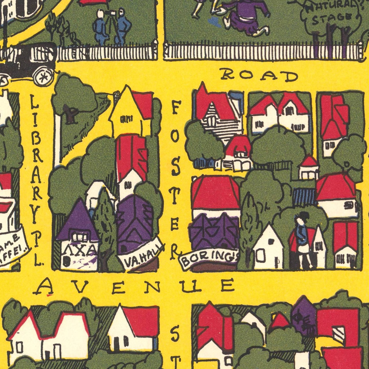 detail of the map from the centre
