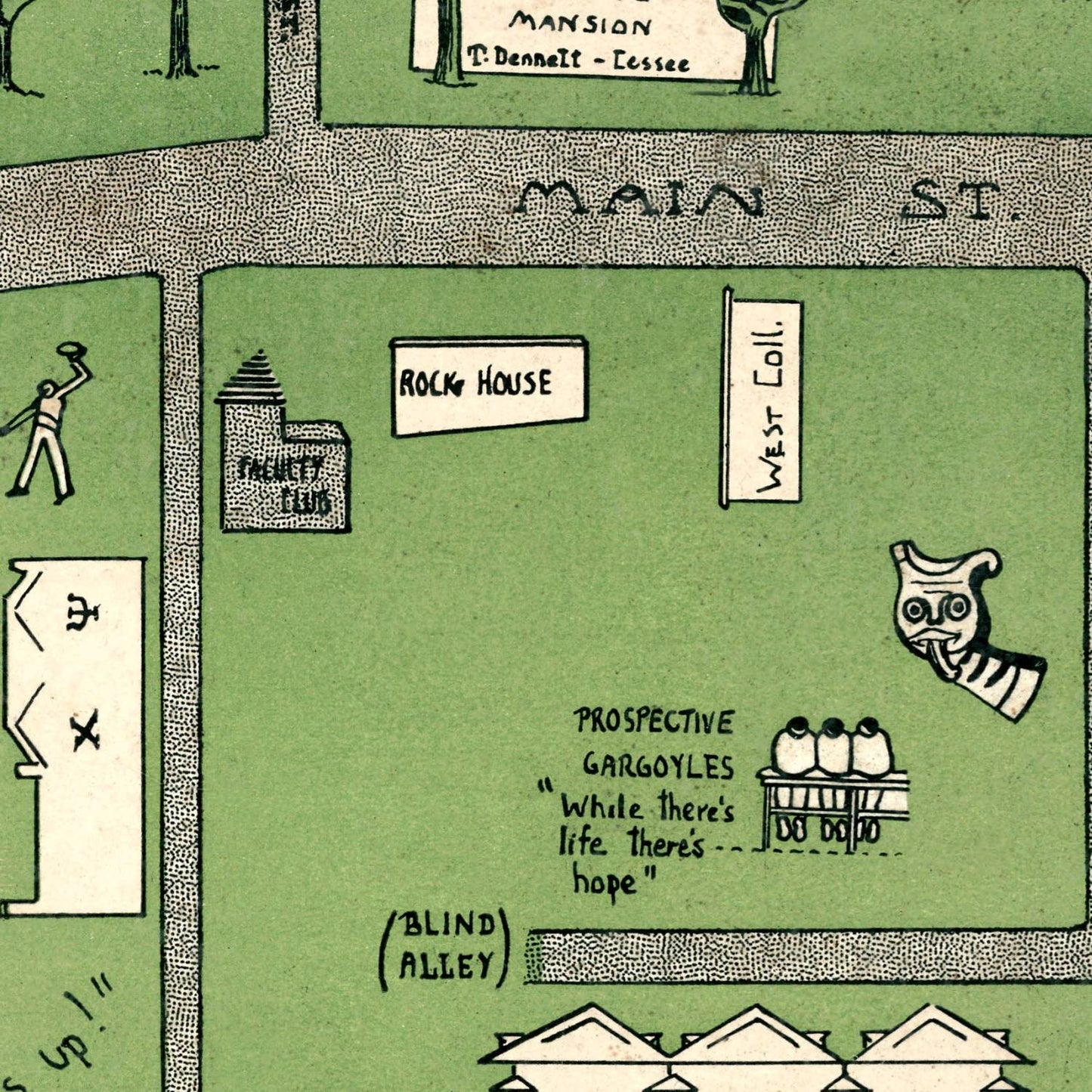 detail of the map from the centre