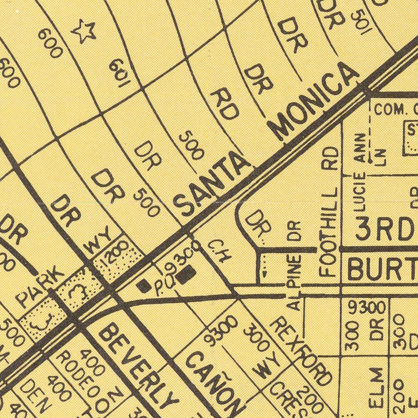 detail of the map from the centre