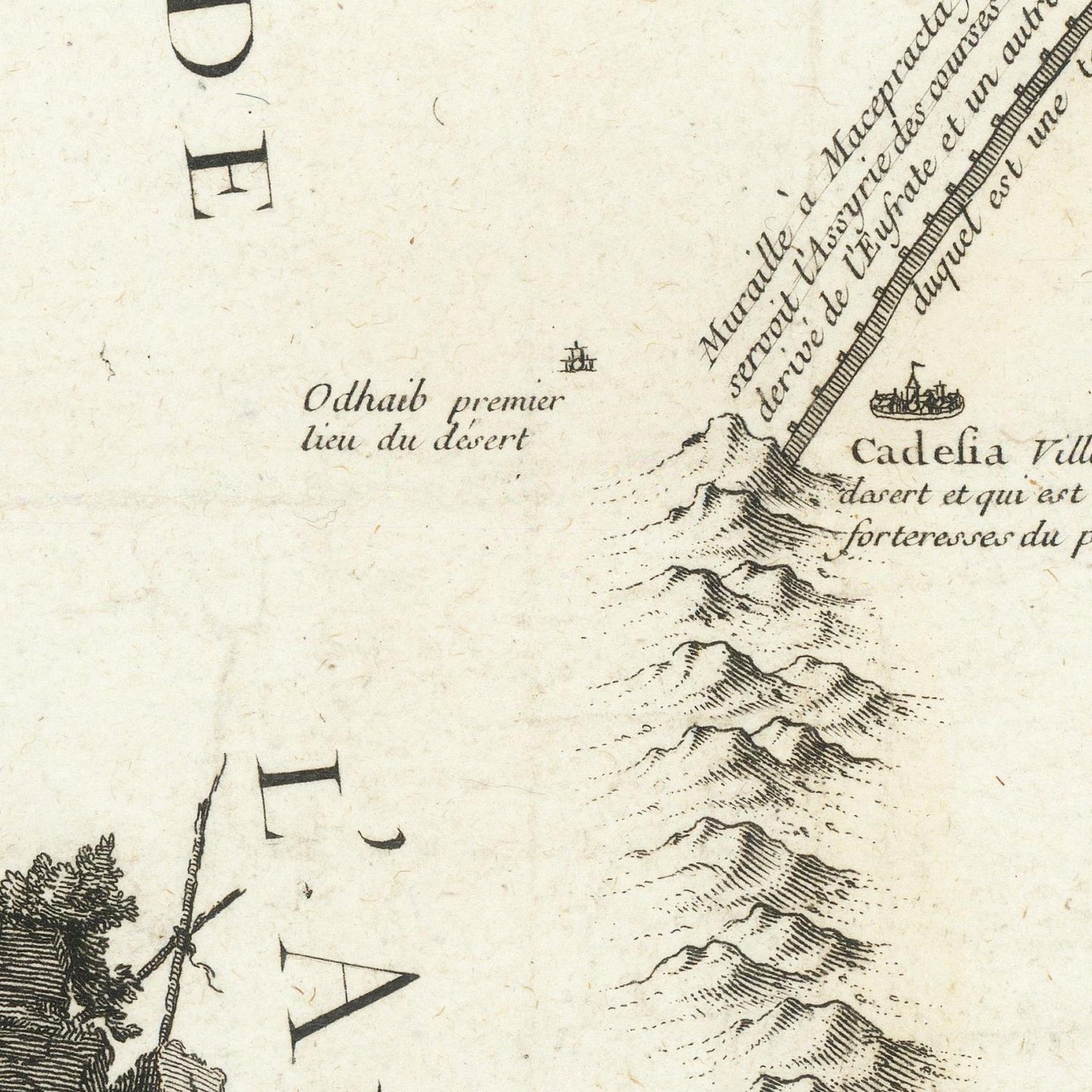 detail of the map from the centre