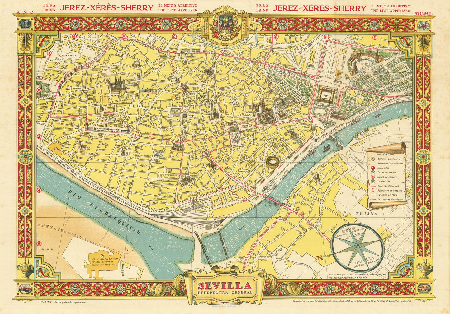 presentation of the map reproduction without a frame