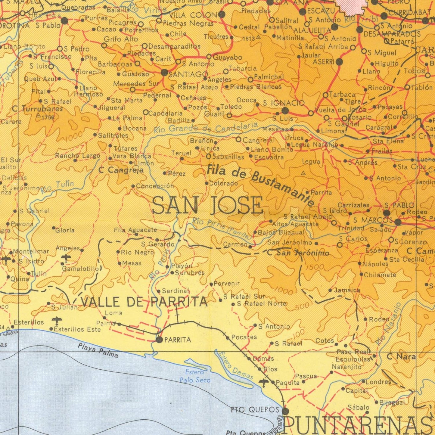 detail of the map from the centre