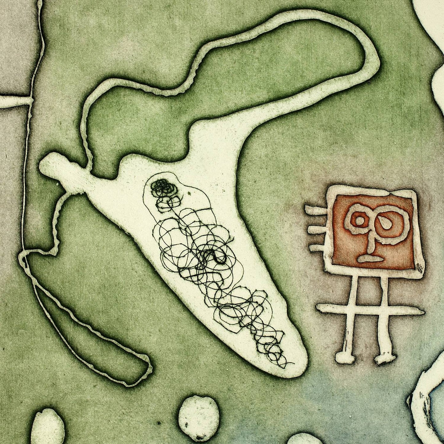 detail of the fine art reproduction from the centre