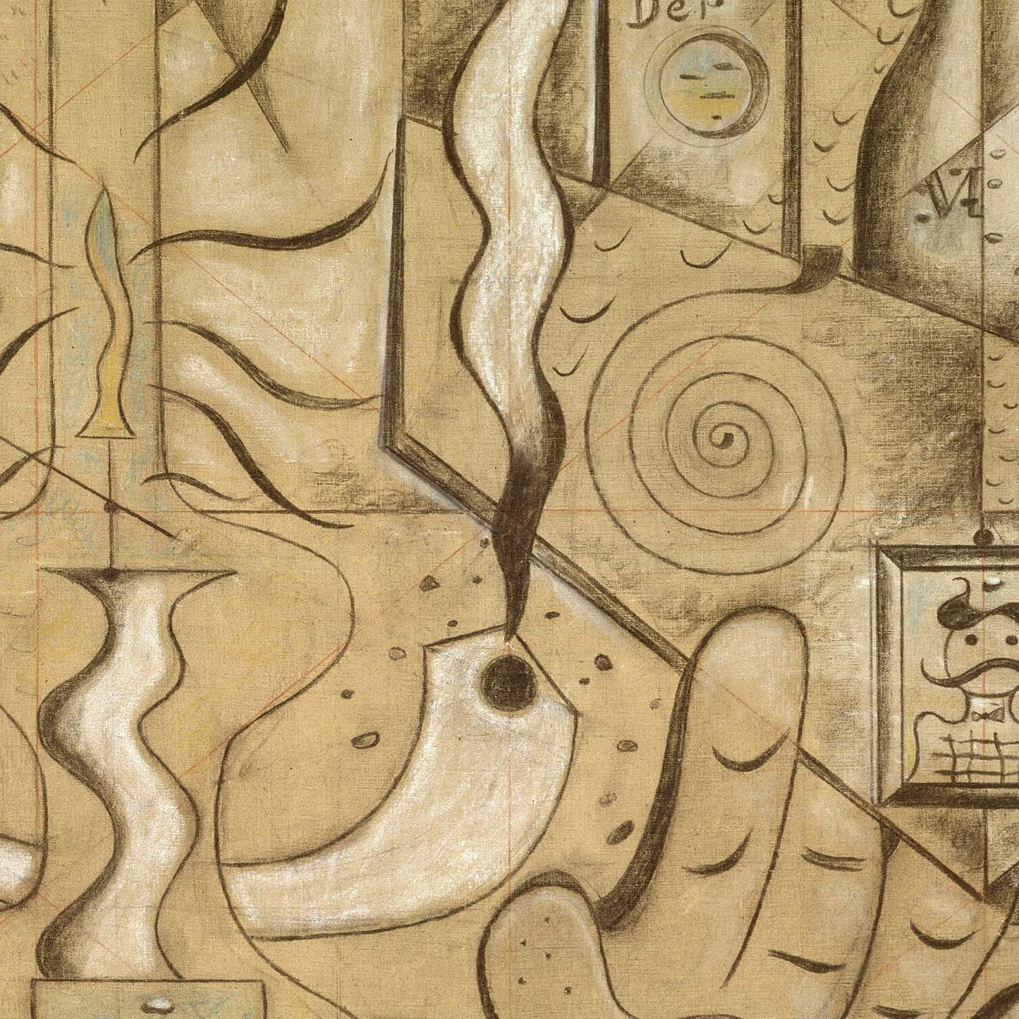 detail of the fine art reproduction from the centre