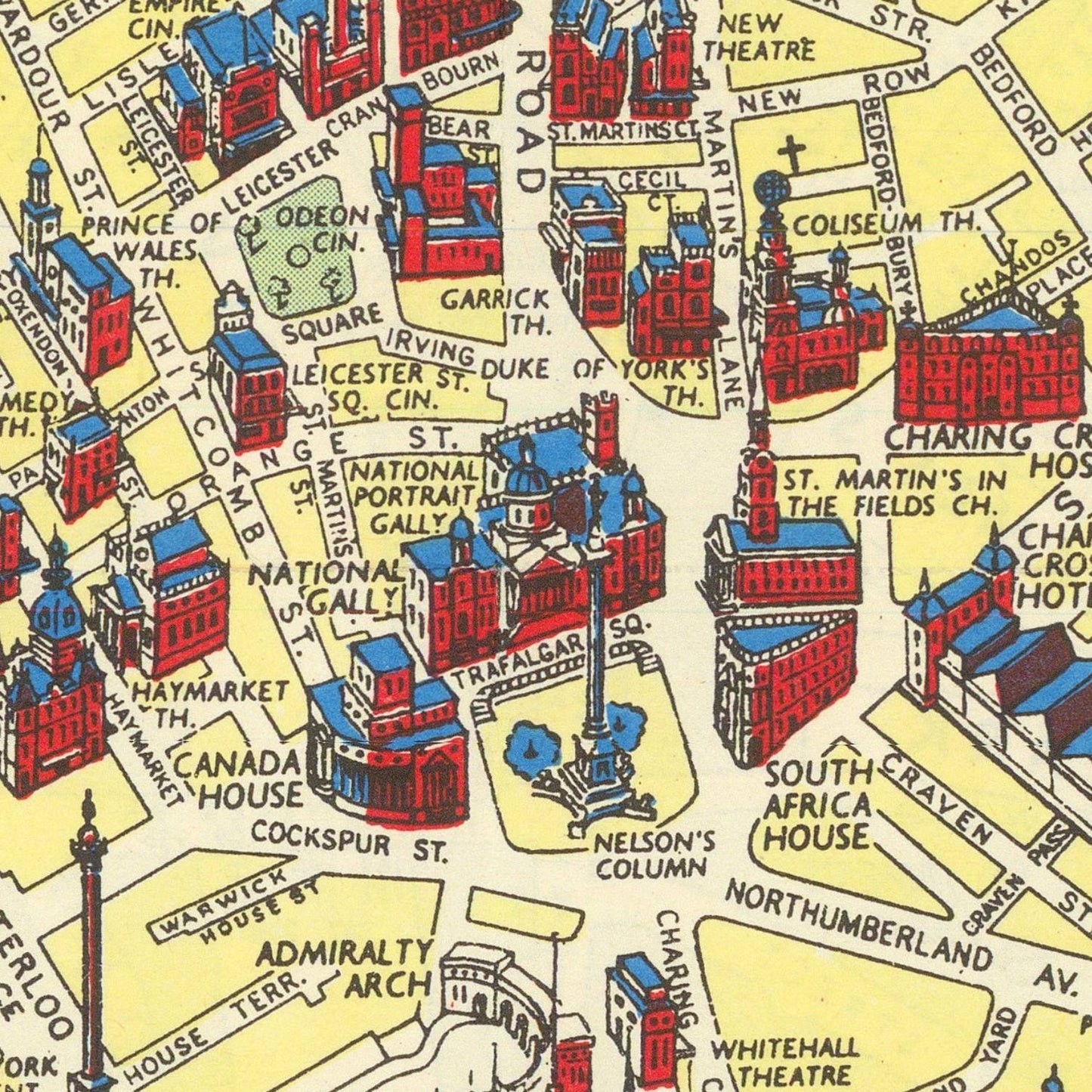detail of the map from the centre