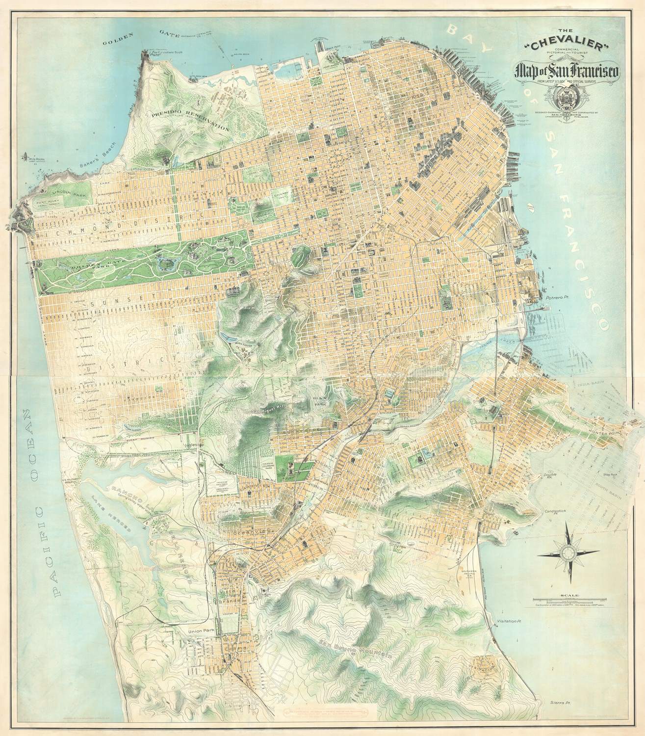 presentation of the map reproduction without a frame