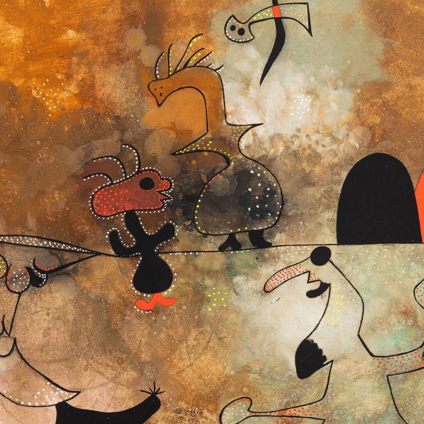 detail of the fine art reproduction from the centre