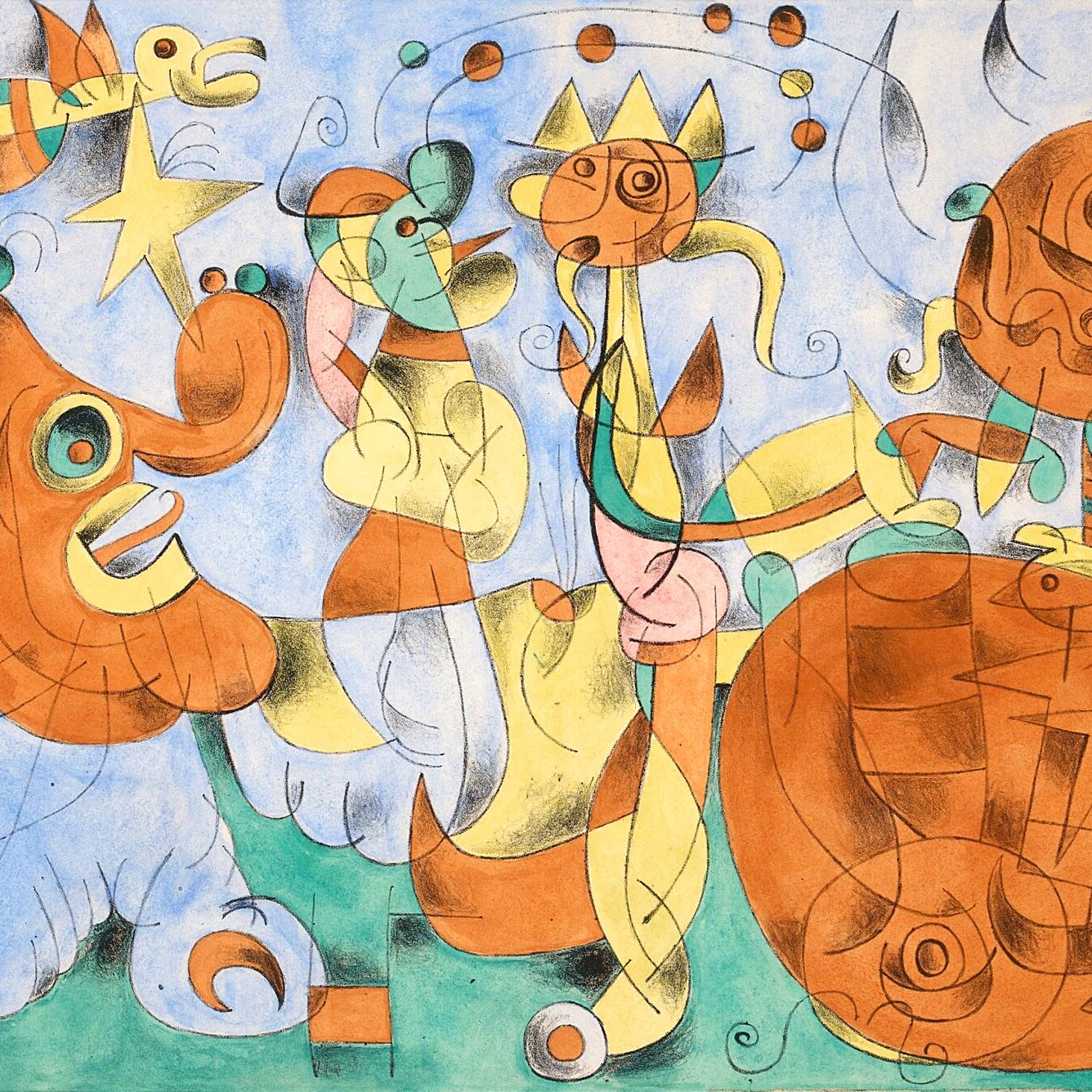 detail of the fine art reproduction from the centre
