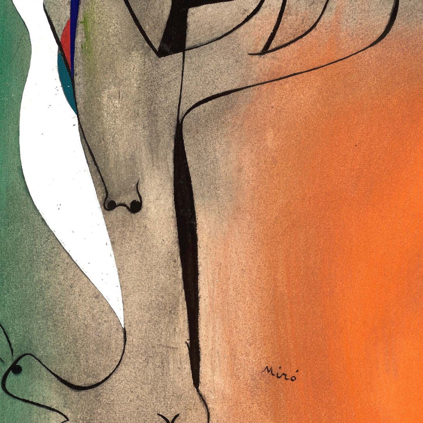 detail of the fine art reproduction from the centre