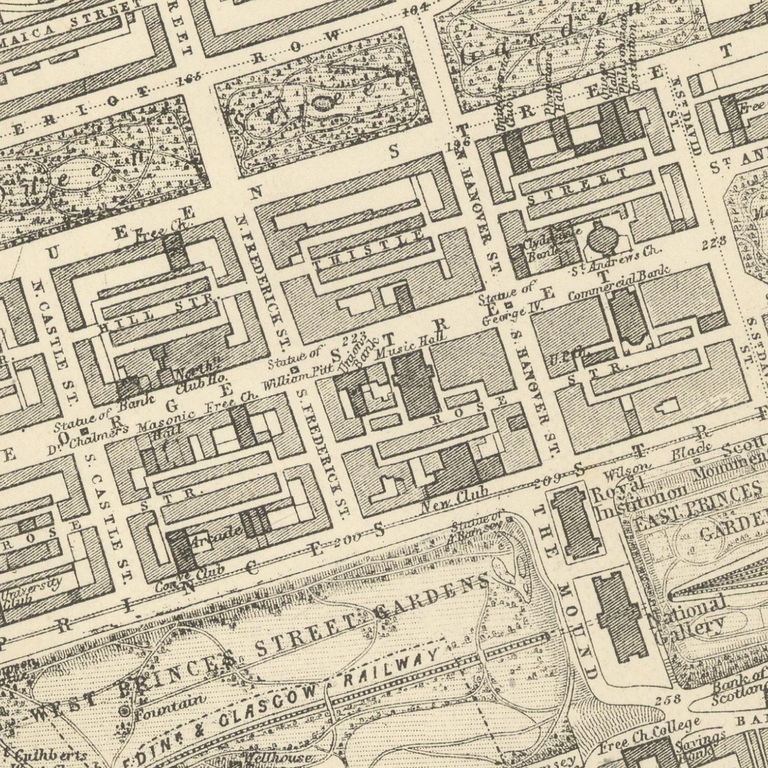 detail of the map from the centre