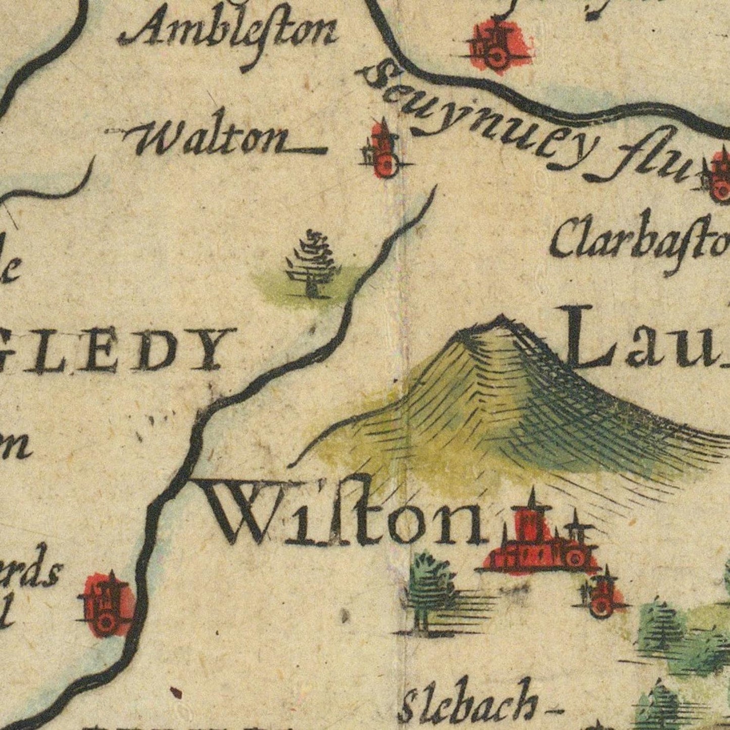 detail of the map from the centre