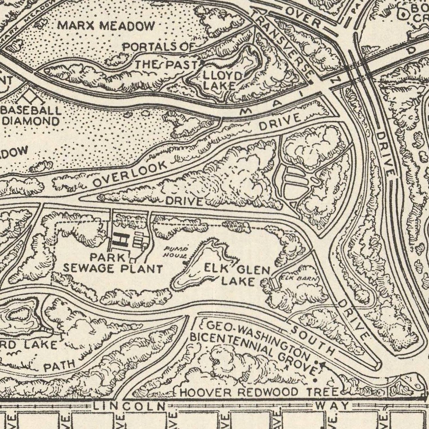 detail of the map from the centre