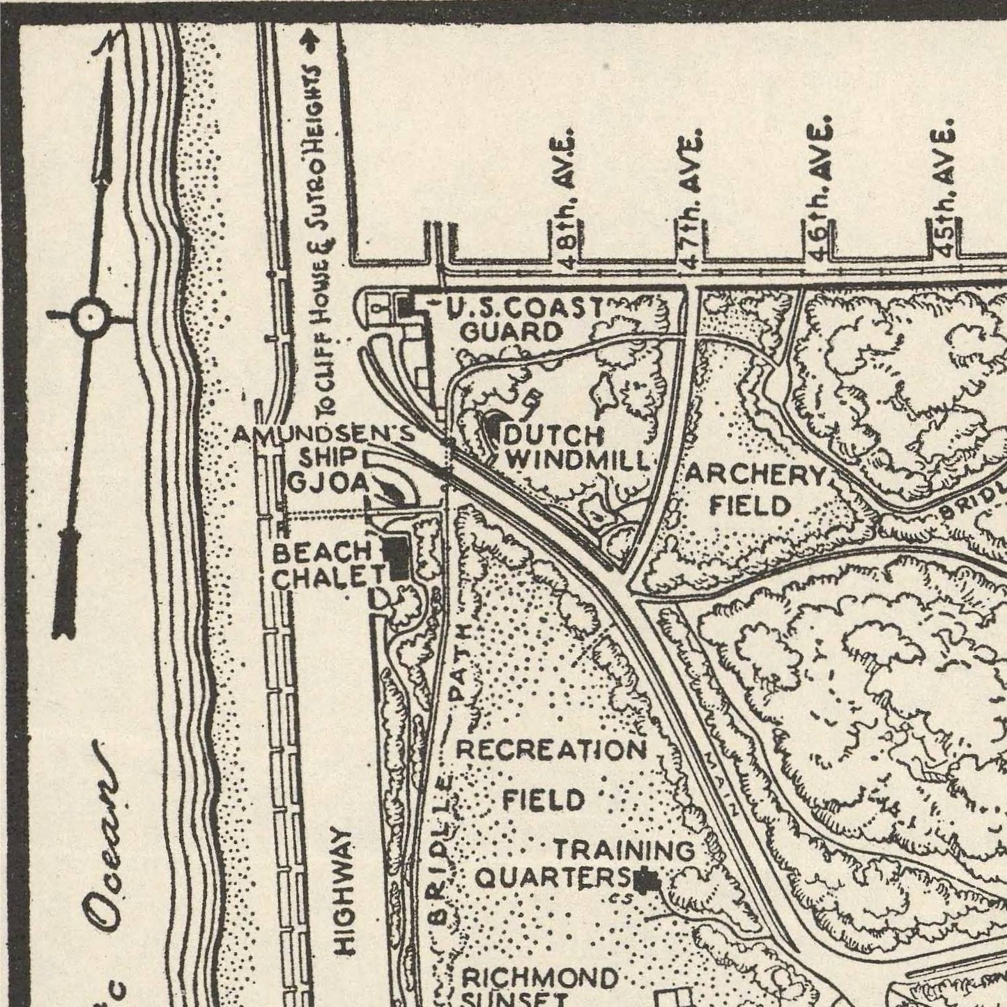 detail of the map from the top left corner