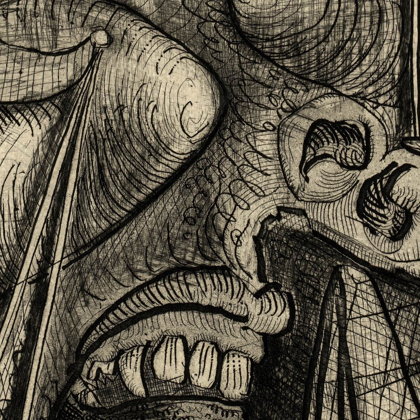 detail of the fine art reproduction from the centre