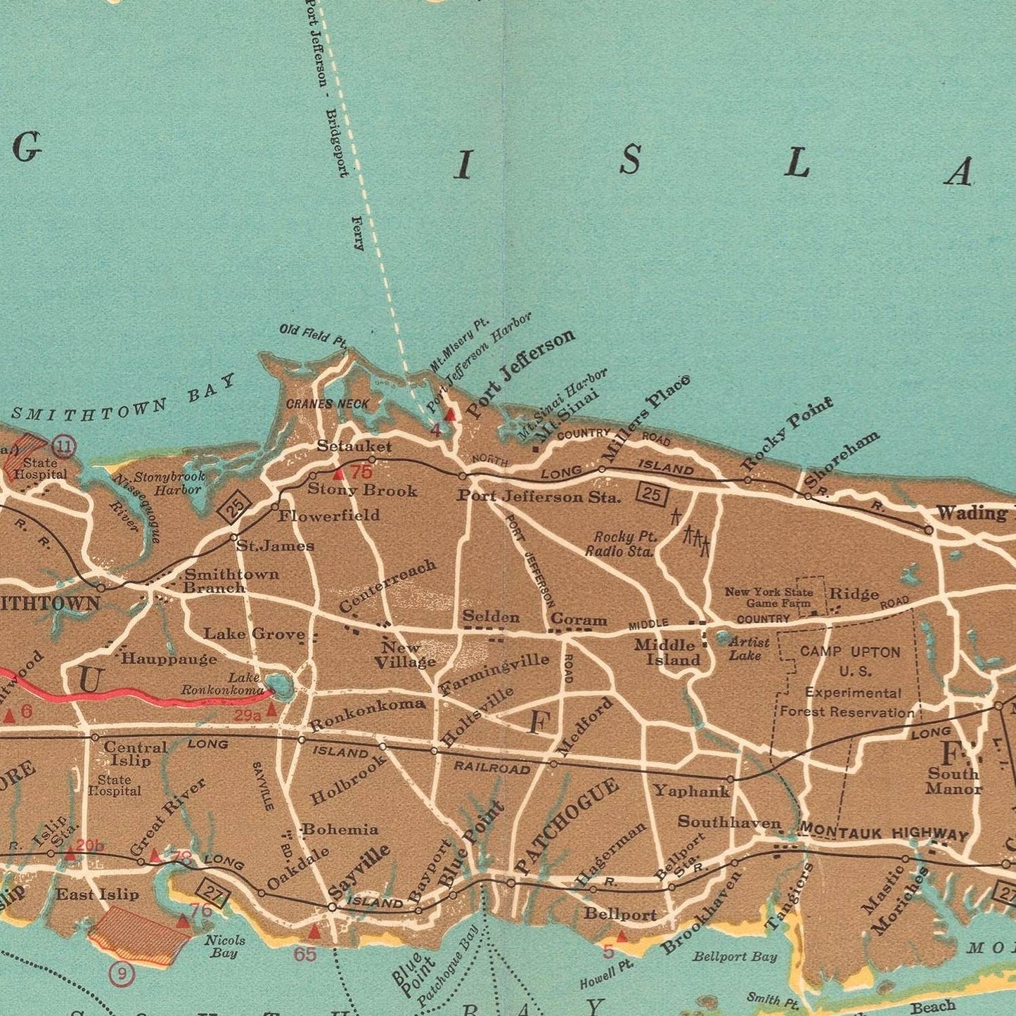 detail of the map from the centre