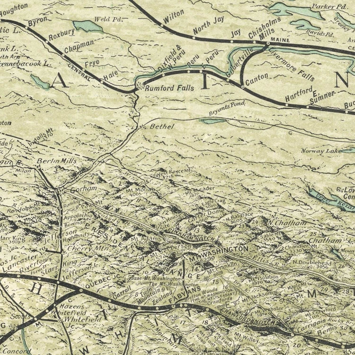 detail of the map from the centre