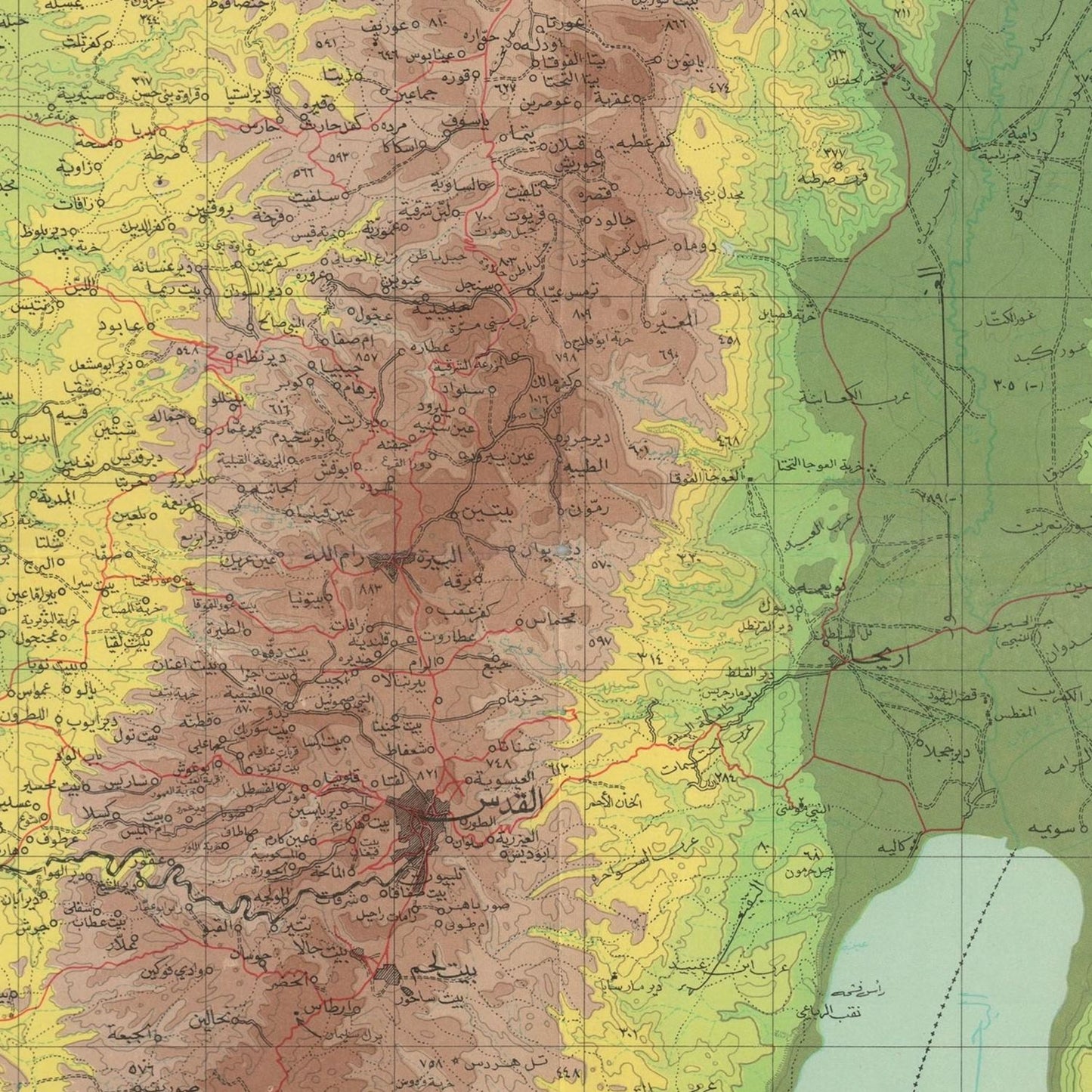 detail of the map from the centre