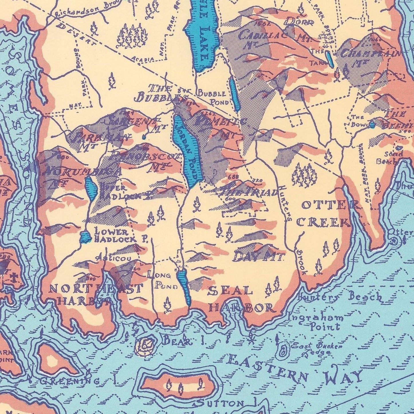 detail of the map from the centre