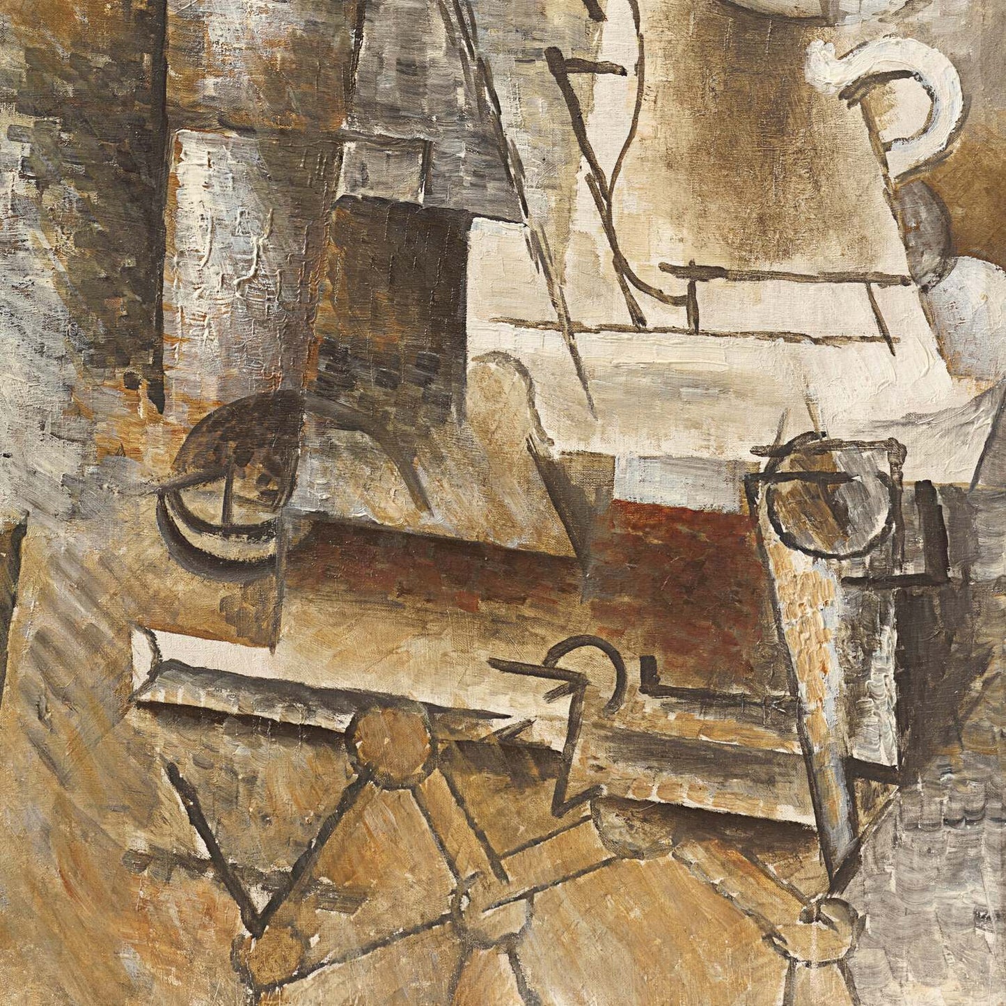 detail of the fine art reproduction from the centre left