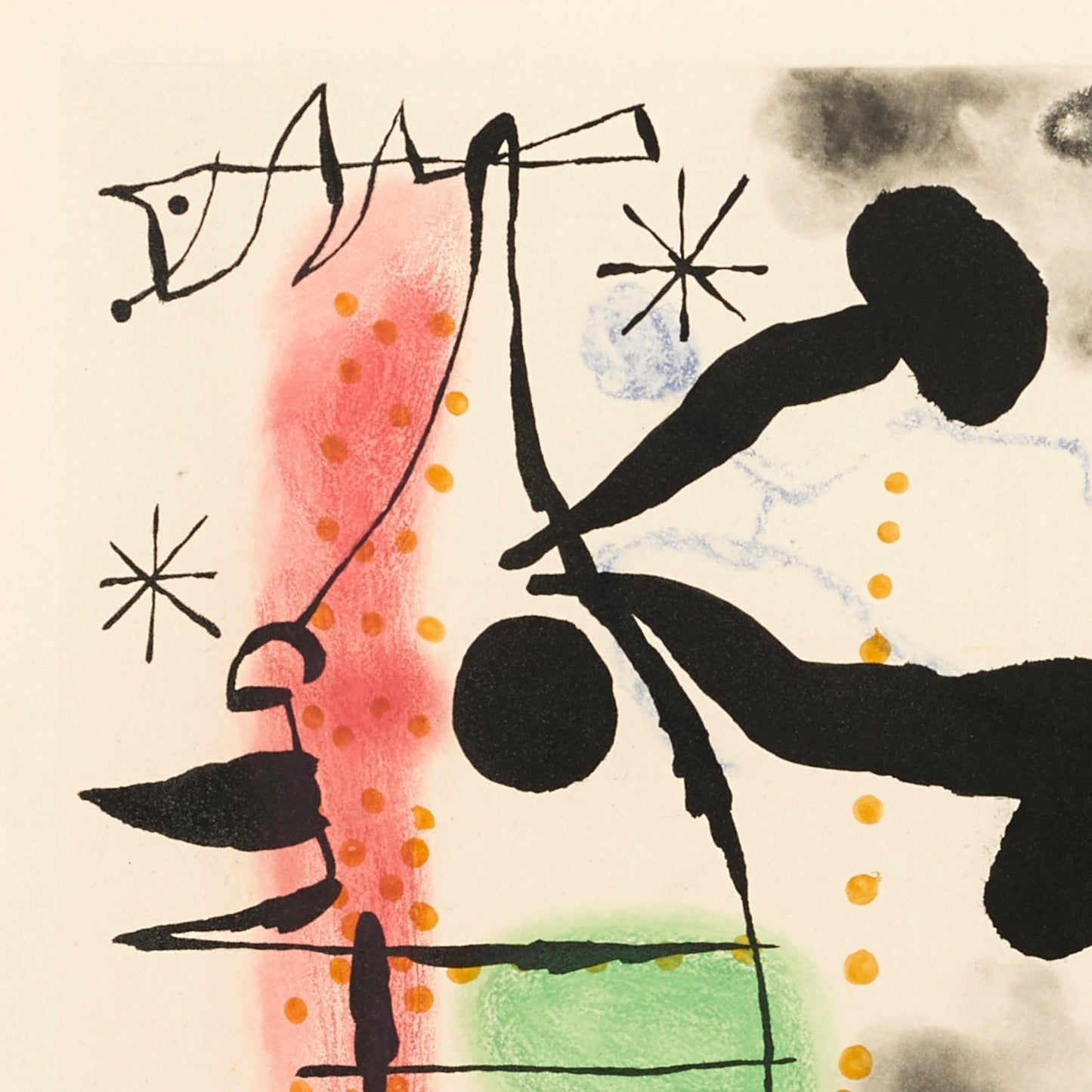 detail of the fine art reproduction from the top left