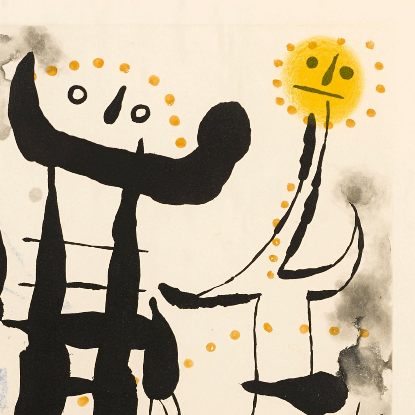 detail of the fine art reproduction from the top right corner