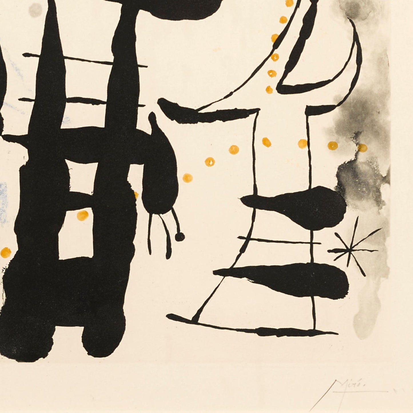 detail of the fine art reproduction from the bottom right corner