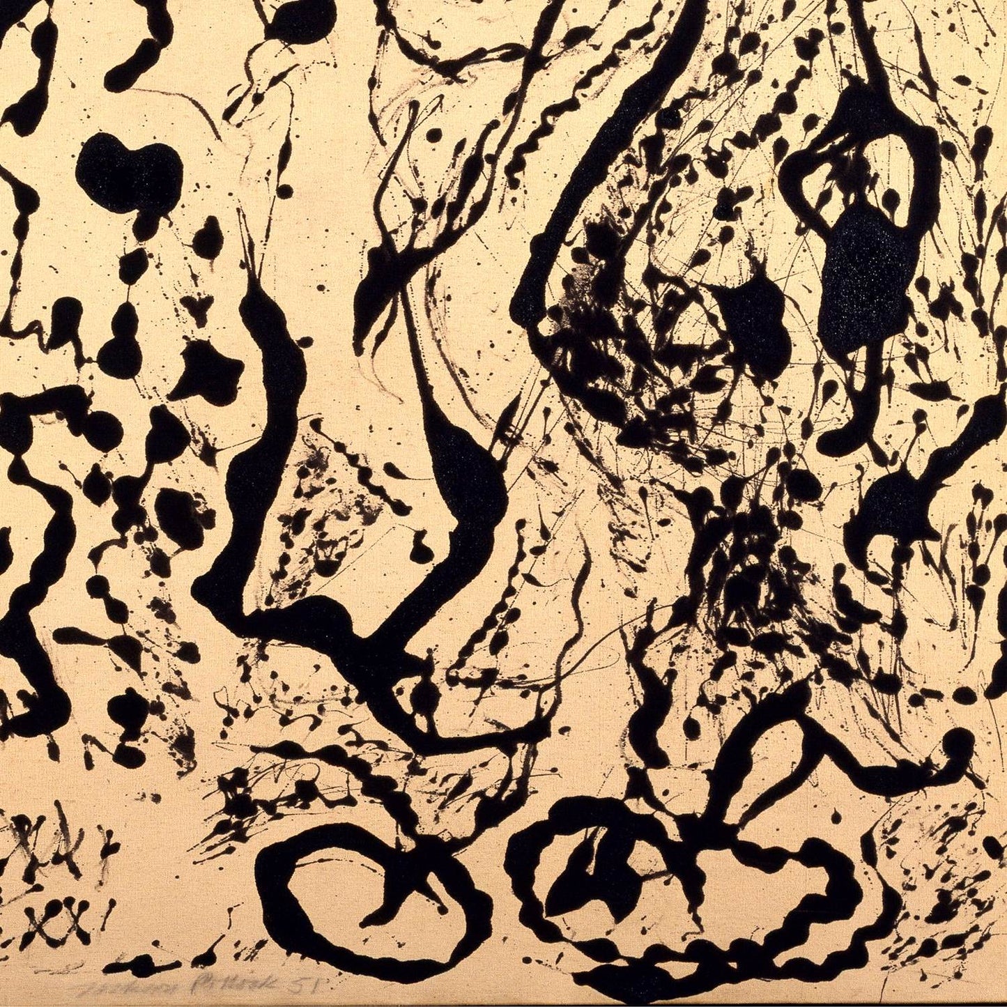 detail of the fine art reproduction from the centre left