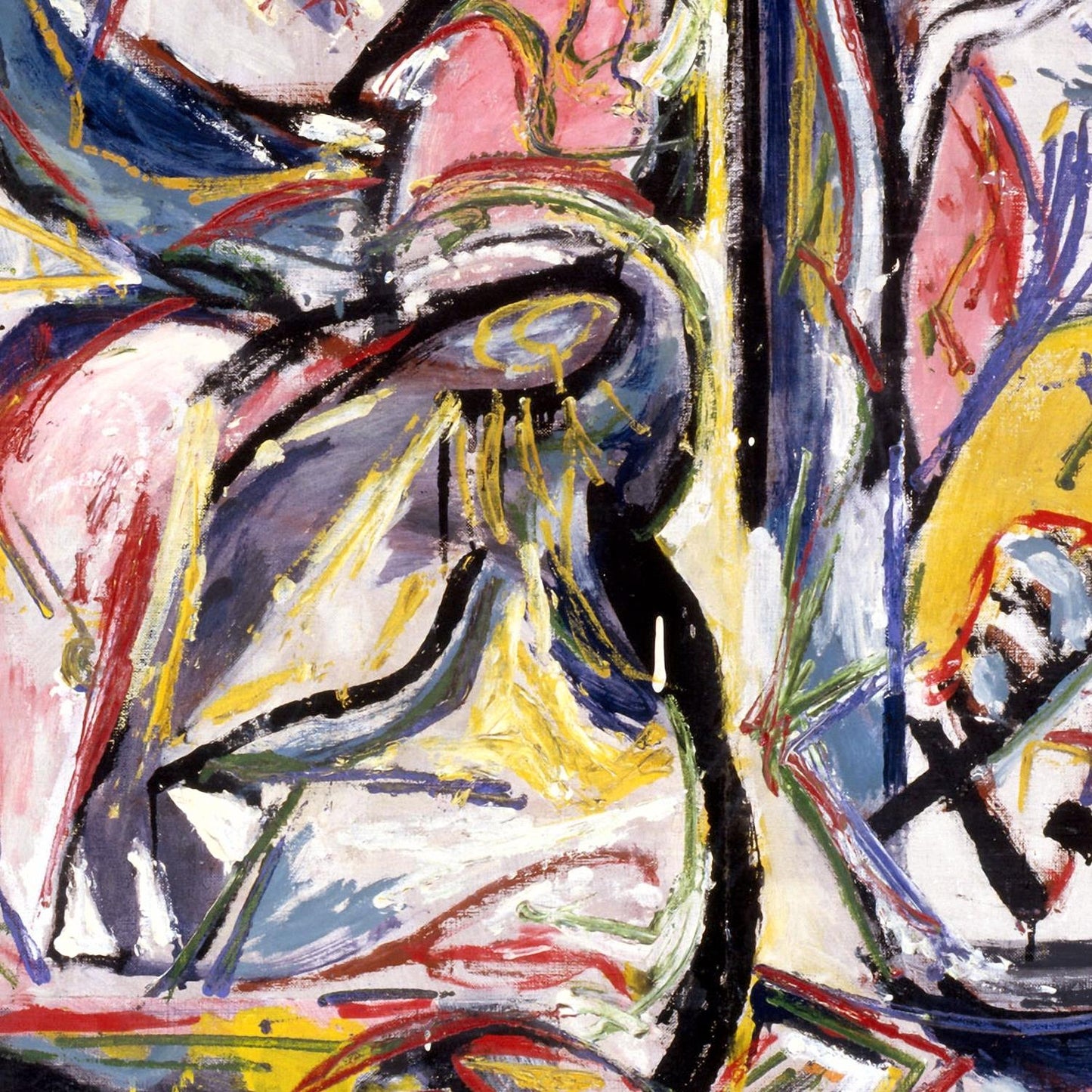detail of the fine art reproduction from the centre left