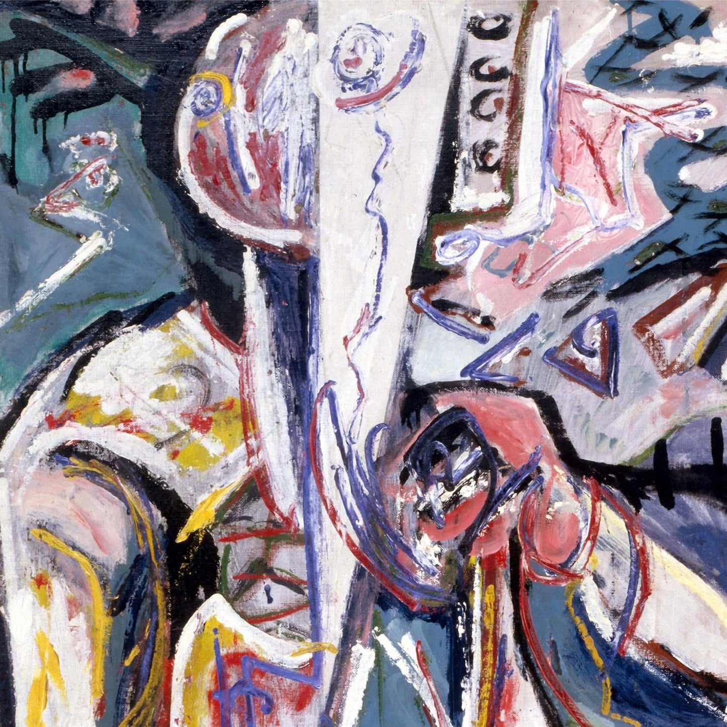 detail of the fine art reproduction from the top left